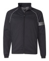 adidas Golf Mens ClimaProof 3-Stripes Full-Zip Jacket - BLACK/WHITE/STERLING -