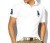 Polo Ralph Lauren Men's Shirt White with Navy Pony (L)