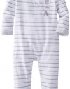 ABSORBA Baby-Boys Newborn Love Footie, Grey Stripe, 3-6 Months