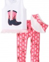 Mud Pie Baby-Girls Newborn Cowgirl Boot Tunic and Legging, Pink, 6-9 Months