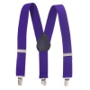Baby / Kid Adjustable Solid Color Elastic Purple Suspenders-22