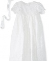 Jayne Copeland Baby-Girls Newborn Christening Lace Dress, White, 6 Months