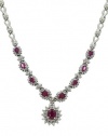 Effy Jewlery Gemma 14K White Gold Ruby & Diamond Necklace, 6.11 TCW