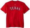 MLB Majestic Texas Rangers Red Wordmark T-shirt