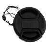 Fotodiox 62mm Inner-pinch Lens Cap, with Cap Keeper (Black)