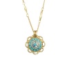 Mariana 24k Gold Plated Cindy Collection Swarovski Crystal Flower Pendant Necklace