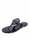 Tory Burch Miller Sandal in Black Patent Leather