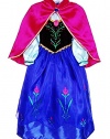 Princess Anna Lace Paisley Chiffon Cosplay Costume Play Long Dress for Girls Kids