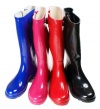 New Womens Rain Boots Size Wellies Flat Wellington Knee High Festival Welly Snow