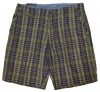 Polo Ralph Lauren Men's Drawstring Plaid Green Navy Cotton Shorts