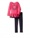 Juicy Couture Little Girls' Knit Tunic Set (Toddler/Kid) - Sweet Raspberry - 4T