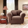 Sure Fit Stretch Pinstripe 2PC Chair Slipcover, Chocolate