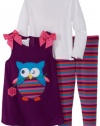 Bonnie Jean Little Girls' Owl Fleece Legging Set