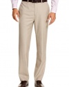 Calvin Klein Tan Textured Flat Front New Men's Dress Pants (34Wx32L)