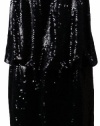 Aidan by Aidan Mattox Women's Sequin Blouson Dress (4, Black)