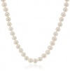 Sterling Silver and White A-Grade Freshwater Cultured Pearl (5.5-6mm) Necklace, 16