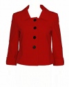 Tahari by ASL 3/4 Sleeve 4 Button Jacket Watermelon Red