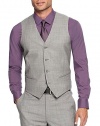 Alfani Men's Vest Suit Separates Slim Fit Black/White Sharkskin Wool (38S)