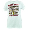 NBA Adidas 2013 Champions Miami Heat Full Roster Cartoon Parade Tshirt