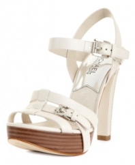 Sweet, sweet buckles. MICHAEL by Michael Kors' Grace platform sandals will make sure you stand out from the crowd.