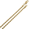 2mm Gold Plated Rope Link Chain Necklace