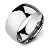 Men's Wide 10mm Stainless Steel Band Ring Silver Polished Wedding Elegant