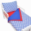 American Baby Company 100% Cotton Percale Toddler Bedding Set, Royal Hexagon, 4 Piece