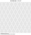 WindowPix 48 x 60 White Seamless Quatrefoil Design Frosted Window Film Privacy Static Cling Film UV Filtering Energy Saving