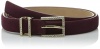 Vince Camuto Women's 3/4 Inch Suede Panel with Pave Buckle and Double Loops Belt, Burgundy, X-Large