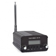 SainSonic AX-7C FM Transmitter Mini Radio Stereo Station PLL LCD with Antenna - Fashion Black