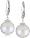 Majorica Sterling Silver and White Pearl Dangle Earrings