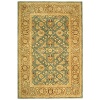 Safavieh Anatolia Collection AN549B Handmade Teal Blue and Taupe Wool Area Rug, 8 feet by 10 feet (8' x 10')