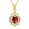 SDLM Fahion Heart-shaped Lanterns Shining Cubic Zirconia Mother's Day Necklace