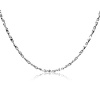 B.Catcher Rhodium-plated 925 Sterling Silver Chain Necklace for Men 19