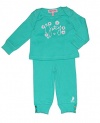 Juicy Couture Baby Girls Ruffle Top & Leggings Pants Pajama Outfit Set (3 - 6 Months)