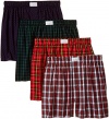 Tommy Hilfiger Men's 4-Pack Plaid and Dots Woven Boxers