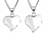 Daesar Hers & His Necklace Set Couples Stainless Steel Heart I LOVE YOU LOVE Pendant Necklace