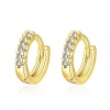 Platinum or Gold Plated Sterling Silver Earrings Cubic Zirconia Stud Earrings Fashion Jewelry