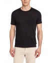 John Varvatos Star USA Men's Burnout Long Sleeve Oxford Slim Shirt, Charcoal Heather, Small