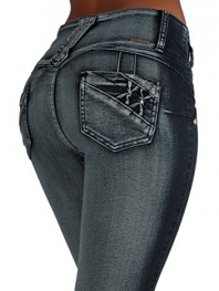 Style LA6A154MS - Plus Size, Colombian Design, Mid Waist, Butt Lift Skinny Jeans