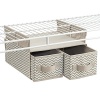InterDesign Chevron Soft Closet Storage, Hanging 2 Drawer Organizer for Wire Shelving Systems, Taupe/Natural