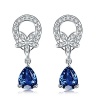 Platinum or Gold Plated Sterling Silver Earrings Cubic Zirconia Stud Earrings Fashion Jewelry