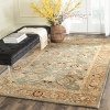Safavieh Anatolia Collection AN549B Handmade Traditional Oriental Teal Blue and Taupe Wool Area Rug (5' x 8')