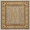 Safavieh Lyndhurst Collection LNH213G Traditional Oriental Medallion Grey and Beige Square Area Rug (5' Square)