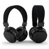 On Ear Over Head Bluetooth Headphones Rock-N-Grv Wireless Headset with FM Radio, MicroSD / TF Card Slot, Best for Deep Bass Sound and Quality Cushion - Black