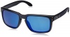 Oakley mens Holbrook OO9102-52 Iridium Polarized Sport Sunglasses,Matte Black/Ice,55 mm
