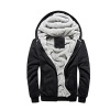 Rocky Sun Men Winter Hooded Jacket Hoodie Faux-Fur Lined Warm Coat Black M