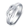925 Sterling Silver Ring, Women's Wedding Bands Silver True Love Knot Bands Size 7 Epinki