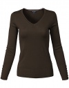 Slim Fit Basic V-Neck Sleeve Button Thin Soft Classic Sweaters