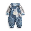 LvYinLi US Baby Boy Clothes Boys' Romper Jumpsuit Overalls Stripe Rompers Sets (3-8 months, Blue)